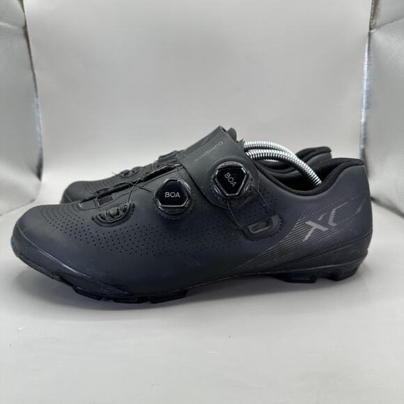 Shimano SH-XC701 XC7 Mountain Bike Cycling Shoes Mens 10.5 EU45 BOA SPD Black - Picture 2 of 11